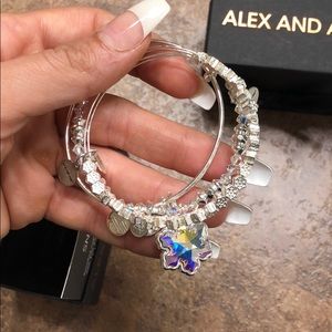 Beautiful snowflake Alex and Ani bracelets